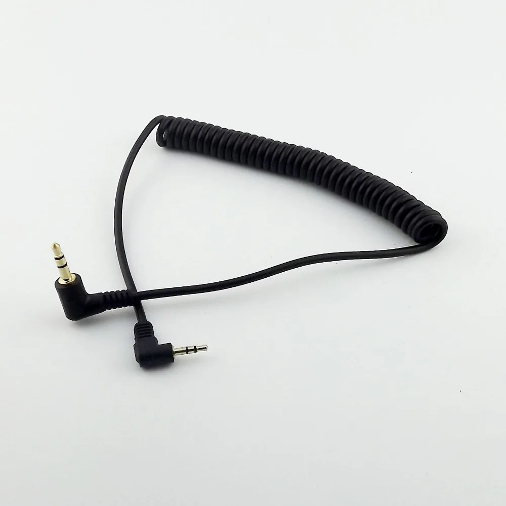 1 Pc 2.5 Millimetri Maschio A Maschio Di 3.5Mm M/M Stereo 3 Pole Audio A Spirale A Spirale Cavo Adattatore 5Ft