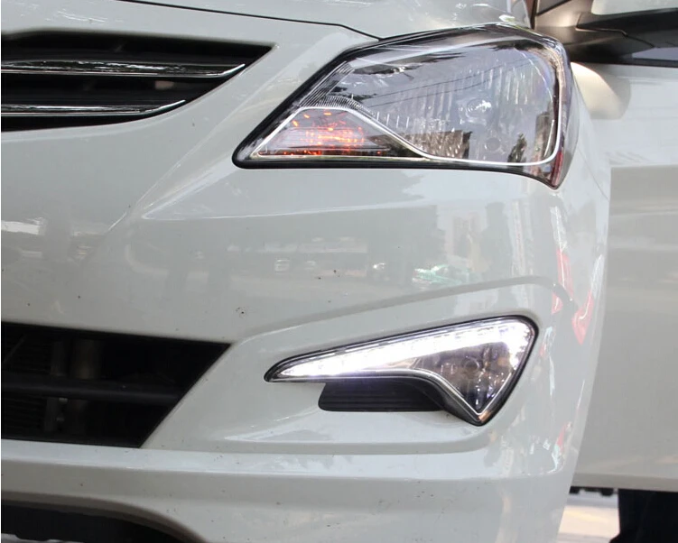 Светодиодный дневный светильник verna 2014 ~ 2017 противотуманный solaris головной accent Elantra