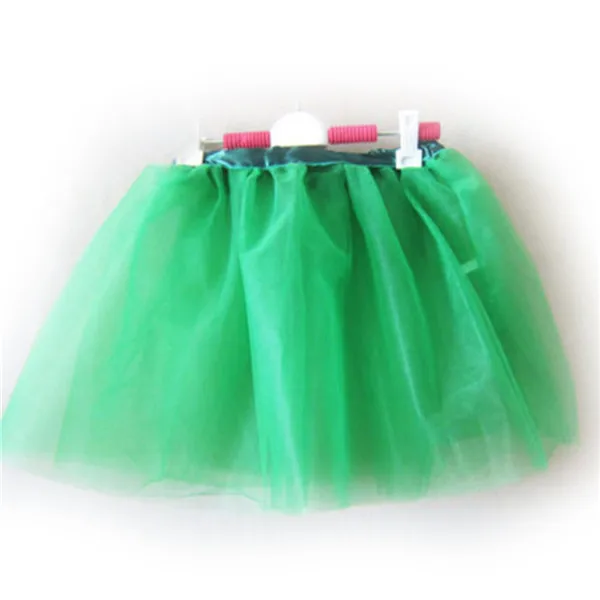 Мульти-Цвет 3 Слои одежда юбка костюм с пышной юбкой для девочек, с юбкой-пачкой в стиле «Вечерние Красивые балетные танцевальные - Цвет: Зеленый