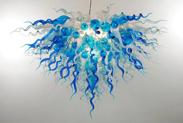 Turkish Mosaic Lamp Blue Gl Crystal Chandelier Christmas Turkish Mosaic Lamp Blue Gl Crystal Chandelier Christmas Decoration Chihuly Style Hand N Modern