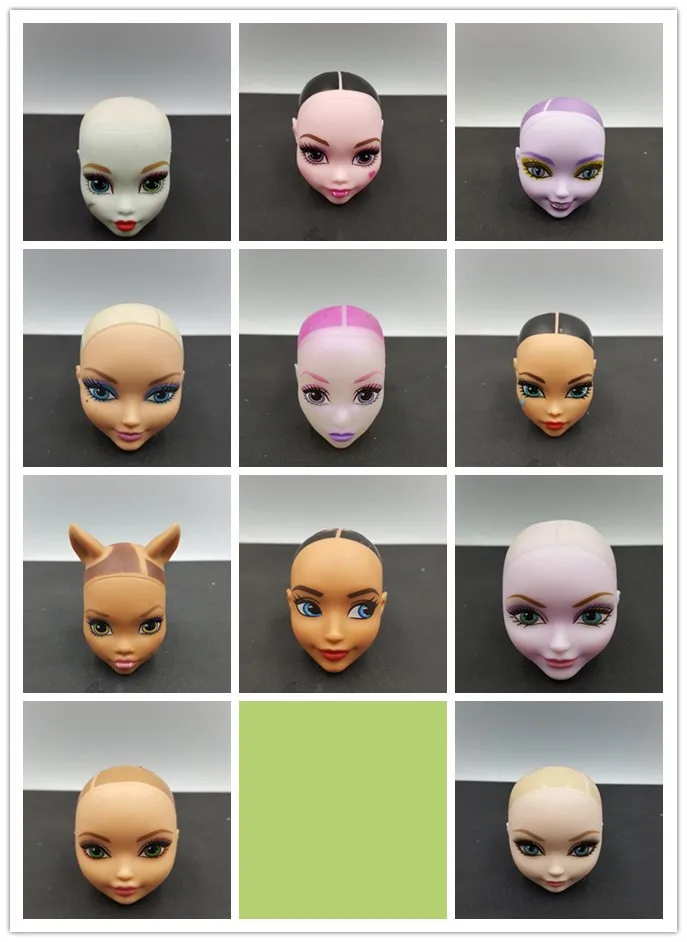 

Soft Plastic Practice Makeup Doll Heads For High Monster Doll BJD Doll's Practicing Makeup Monster Head Without Hair