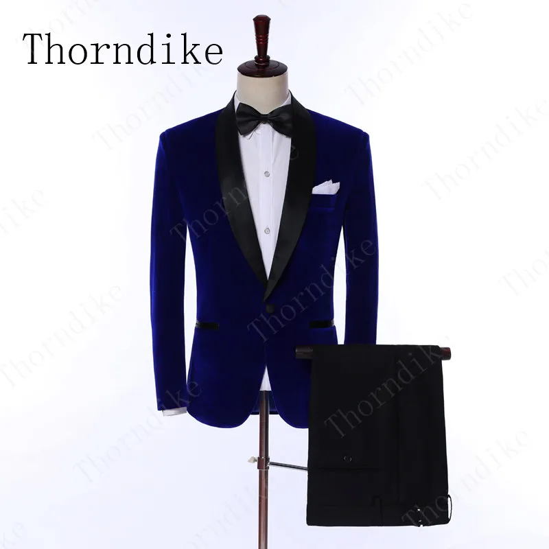 suits7 Thorndike стиль одна кнопка заостренный лацкан красный бархат жениха смокинги друзей жениха Мужские свадебные костюмы торжественное платье(куртка+ брюки - Цвет: suits7
