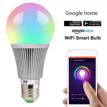 Fcmila WIFI Smart LED Bulb led Lights 7W E27 E26 E14 B22 Lamps Lighting Compatible Google Assistant BTZ1