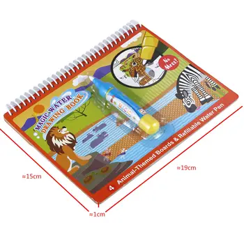 

LCLL-COOLPLAY Magic Water Drawing Book Coloring Book Doodle with Magic Pen Painting Drawing Board For Kids Toys Toy Birthday G