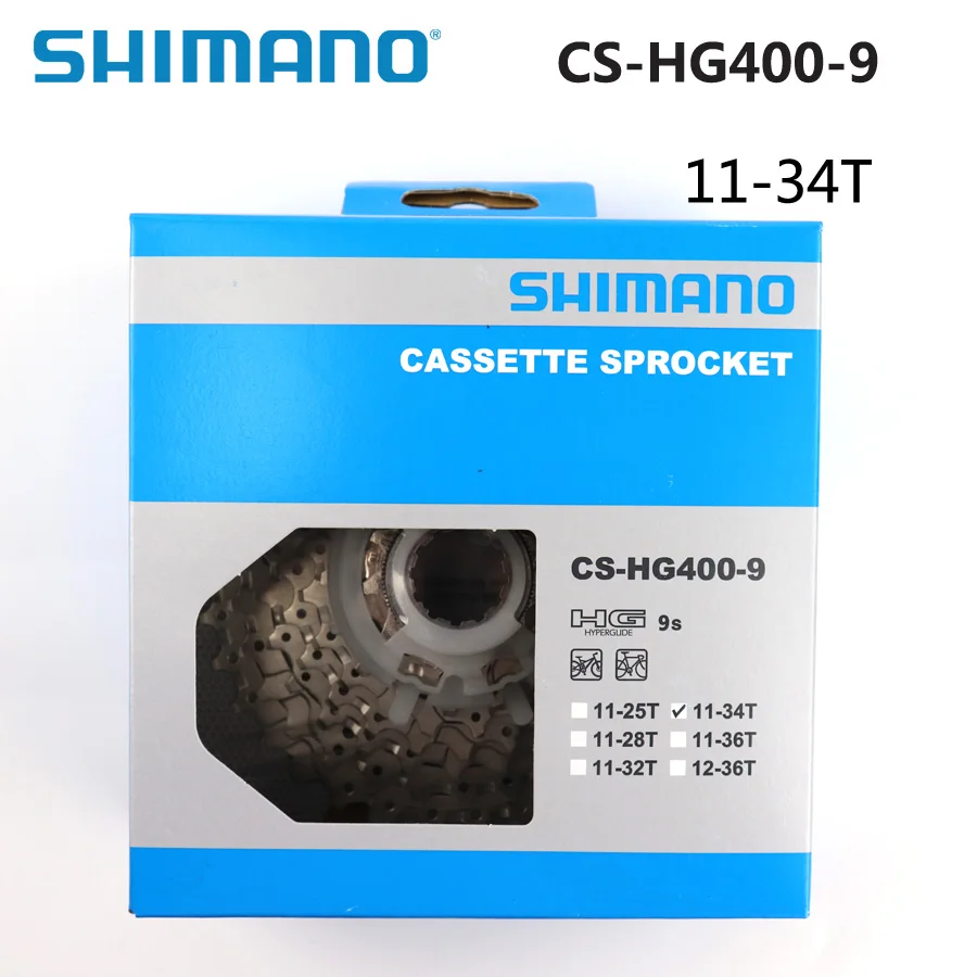 Shimano CS велосипедный HG400 9 скоростной горный велосипед кассета Freewheel 11 32T 34T 12 36T MTB