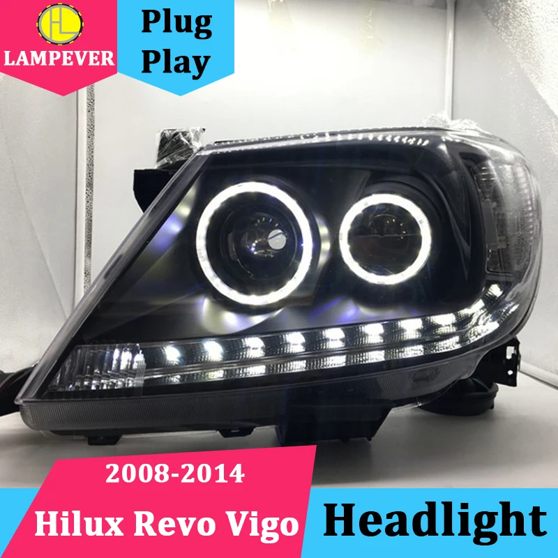 

Car Revo Head light for Toyota Hilux headlight 2008 2012 2014 Vigo LED headlights with Xenon Lens and DRL Front lamp
