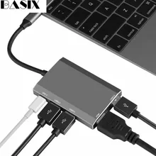 Basix Usb type C концентратор Usb C к HDMI 4 K/USB3.0 PD адаптер USB-C конвертер для MacBook, huawei MateBook type C usb 3,0 концентратор