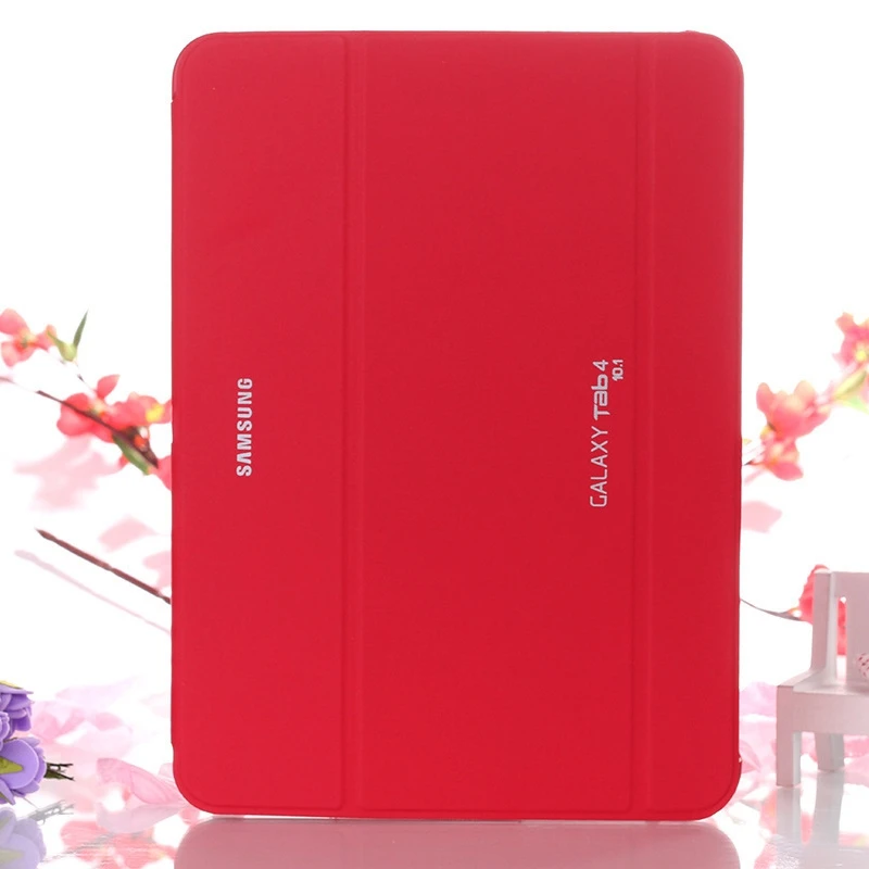 

Ultra-thin Magnetic Stand Smart PU Leather Cover for Samsung Galaxy Tab 4 10.1 T530 T531 T535 Tablet Funda Case+Free Film+Pen