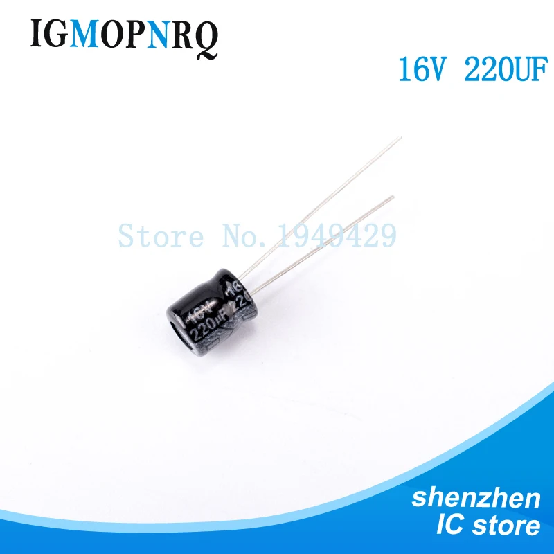 

20PCS/LOT 220uF 16V Aluminum electrolytic capacitor 6.3*7 Electrolytic Capacitor 16v 220uf