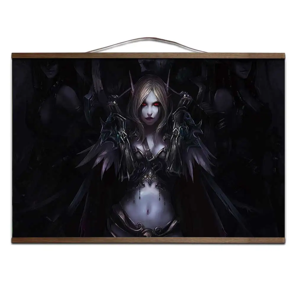 Плакат для World of Warcrafts lllidan Stormrage постеры печати на холсте украшения живопись с твердой древесины Висячие свиток - Цвет: 3