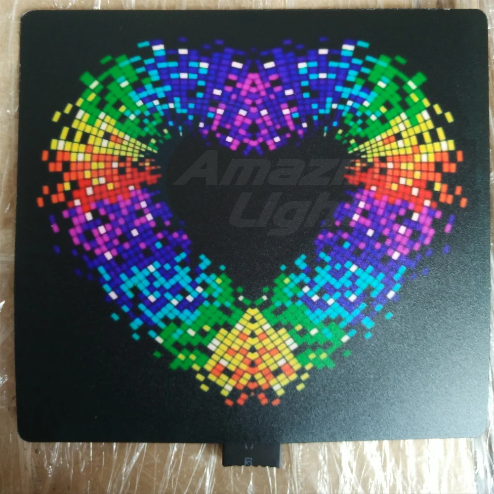 Футболка со светодиодной панелью Lovers Heart Sound Active Flash El светящаяся панель с