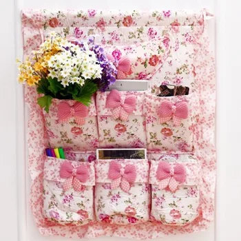 

Rural fresh tidbits bag hangs on the wall Receive bag hanger bag storage bag Organiser 7 pockets 40.5cm *48cm free shipping
