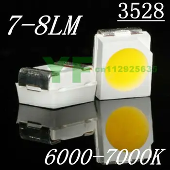 

Ultra bright 7-8LM chip 3528 led 6000-7000K white par light diode 3.2-3.4V low failure chipset