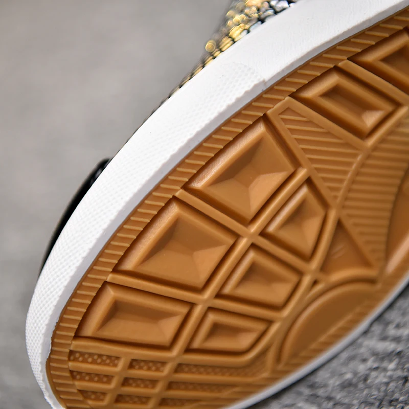 Мужские Блестящие Кроссовки на плоской подошве блестящие Серебристые кроссовки