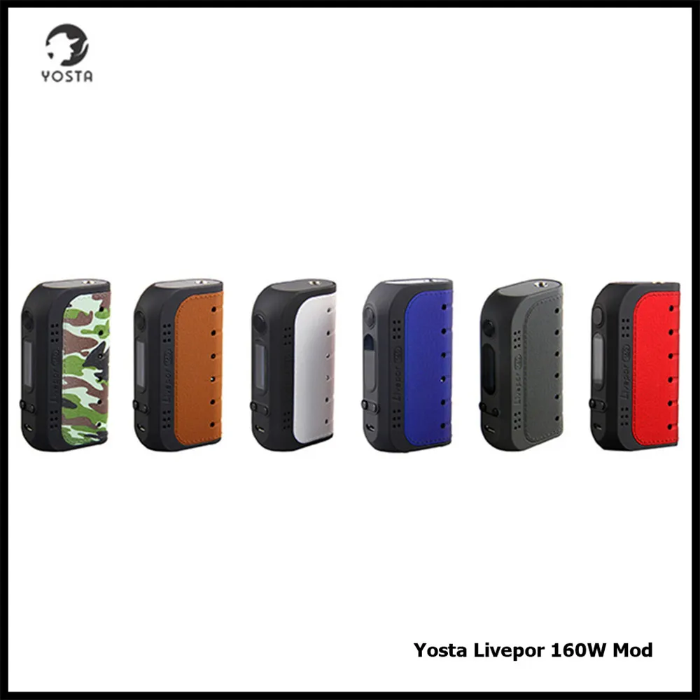 

Authentic Yosta Livepor 160W TC Box Mod Powered by High Drain 18650 Battery 160 Vape Mod E Cigarette VS Dripbox 160W of Kanger