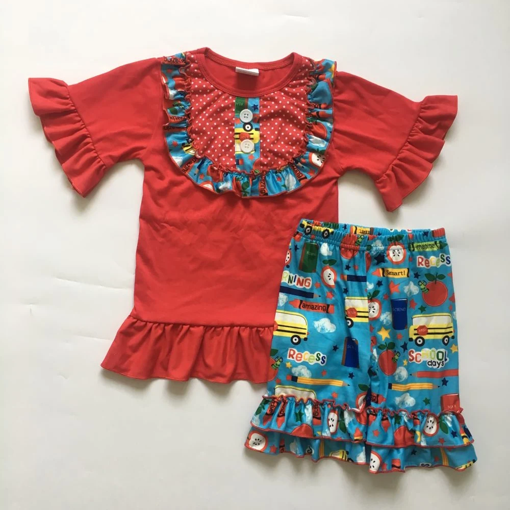

2019 Summer New Baby Child Kids Clothes Set Printed Pattern Round Neck Short Sleeve Pants Set