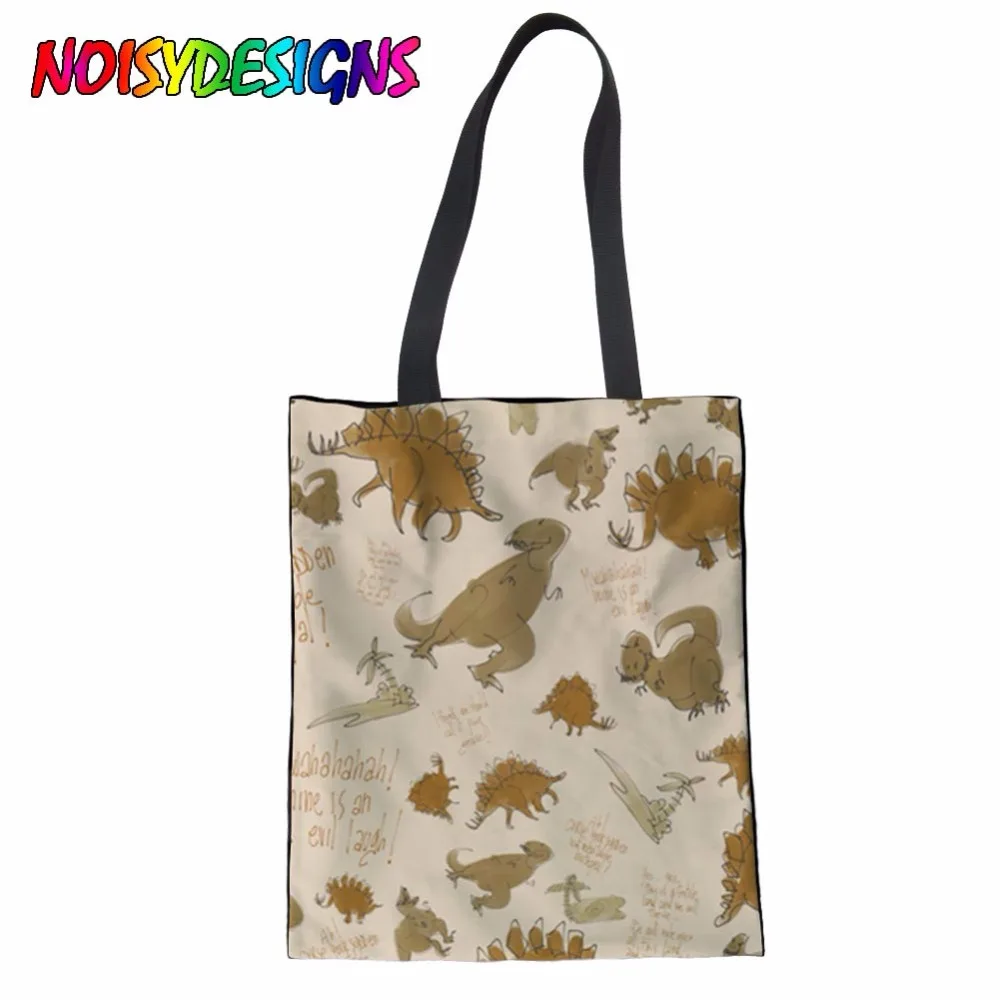 

Handbag Tote Dinosaurs Tyrannosaurus Eco-friendly Foldable Casual rugzak Shoulder Bags Girls Women Linen Beauty Bag clutch bag