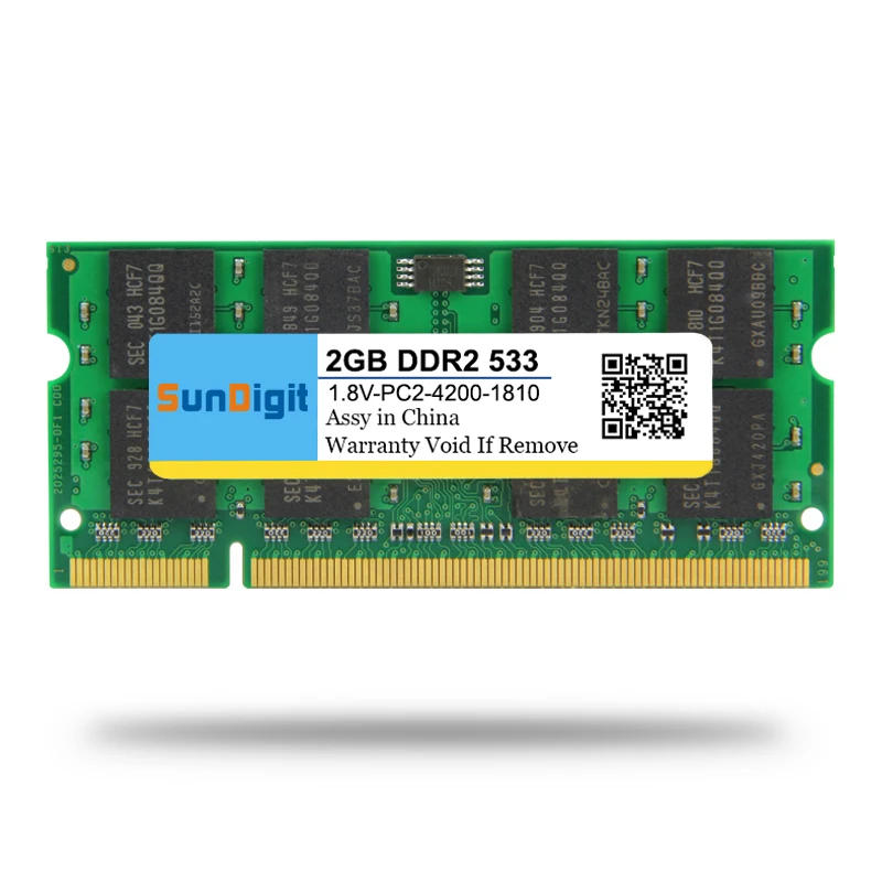 Высококачественная память SunDigit для ноутбука DDR2 800 МГц 667 МГц 533 МГц 2 ГБ 1 ГБ для ноутбука Sodimm Memoria Совместимость с DDR 2 2 Гб