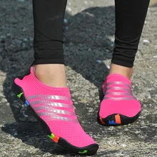 Полосатая Женская водонепроницаемая обувь для йоги мужская новинка, акваобувь для унисекс, водонепроницаемая быстросохнущая обувь для плавания в морском стиле 35-46