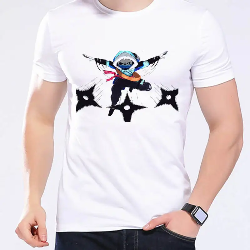 Летняя брендовая мужская футболка с героями мультфильмов, футболка с героями мультфильмов, футболка с круглым вырезом L1D2