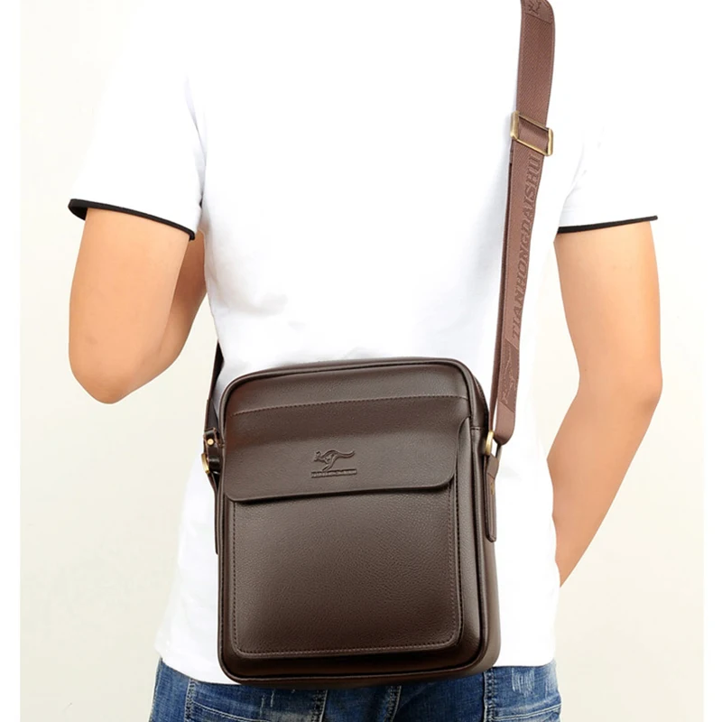 Luxury Brnad Kagaroo Men Messenger Bag For Man Leather Shoulder Bag Male Crossbody Bag Casual Busin - 32967520870