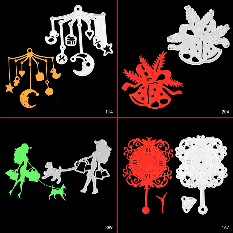 

ZhuoAng Bell/Timepiece/Flag/Moon Cutting Dies For DIY Scrapbooking Decoretive Embossing Stencial DIY Decoative Card Die Cutter