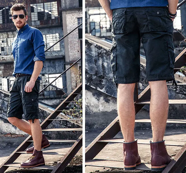 Высококачественные Брендовые мужские повседневные шорты-карго Mwxsd, хлопковые шорты до колена, мужские бермуды в стиле милитари, мужские шорты-Карго