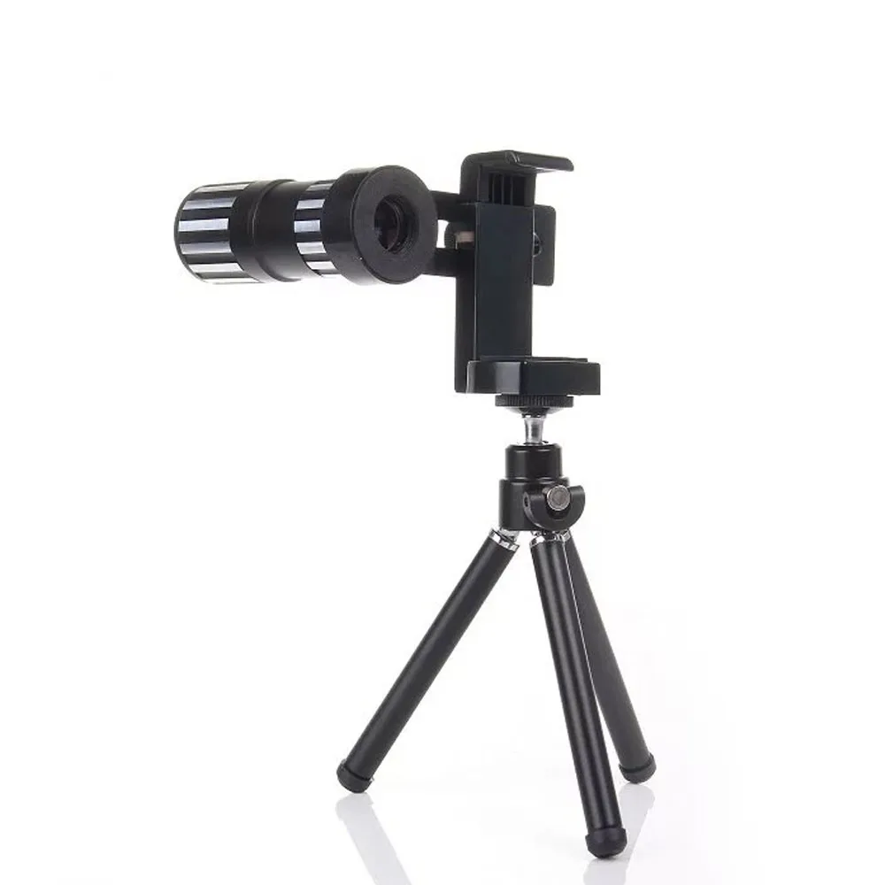 

Detachable Universal Optical 20mm 12X Telephoto Lens Clip Phone Lens Kit with Tripod for iPhone 5 6 7 Samsung A3 all Smartphone