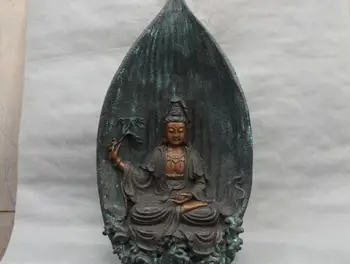 

26'' China Buddhism Guanyin Kwan-yin Bodhisattva Bronze Statue