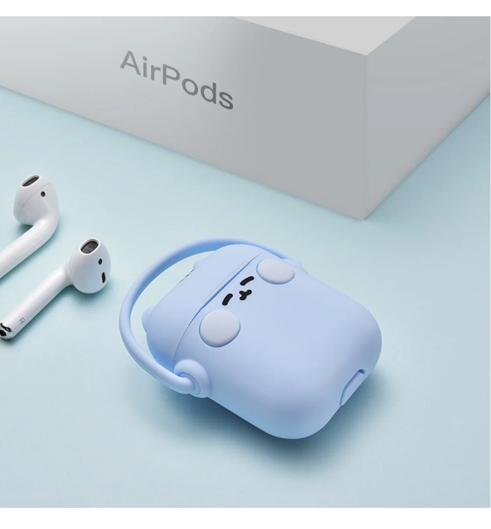 Мультяшный беспроводной Bluetooth чехол для наушников для Apple AirPods Мягкий силиконовый чехол для зарядки наушников Защитный чехол для AirPods