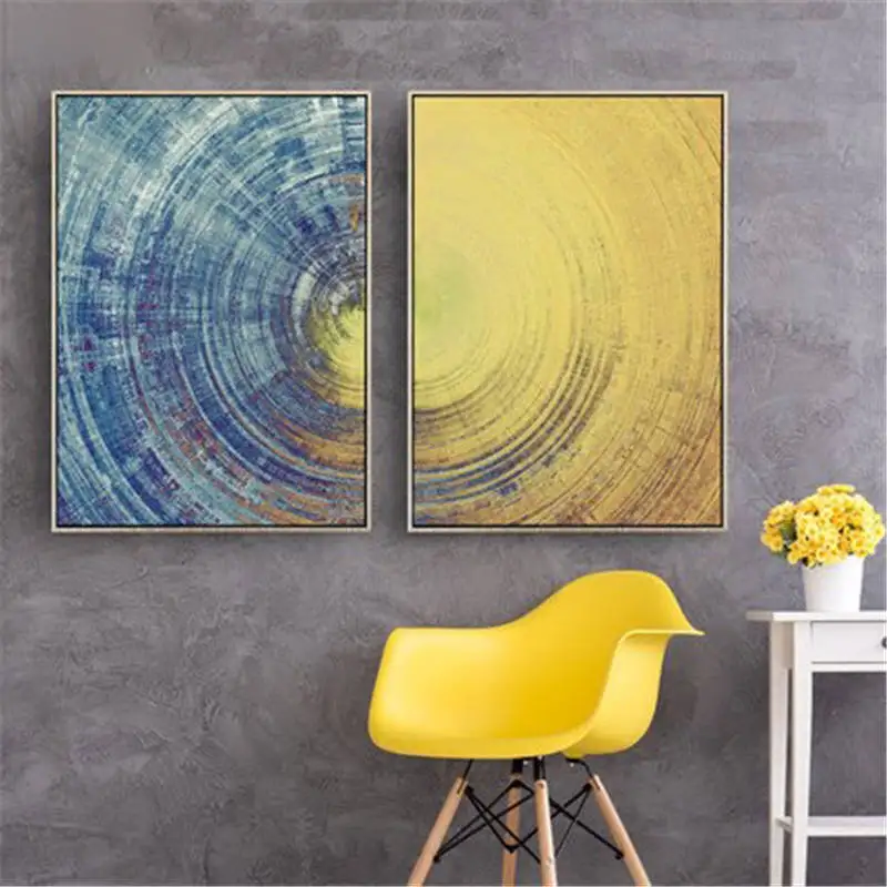 

Modern abstract texture zen ripple canvas painting wall pictures for living room decoration painting circle posters a'r't prints