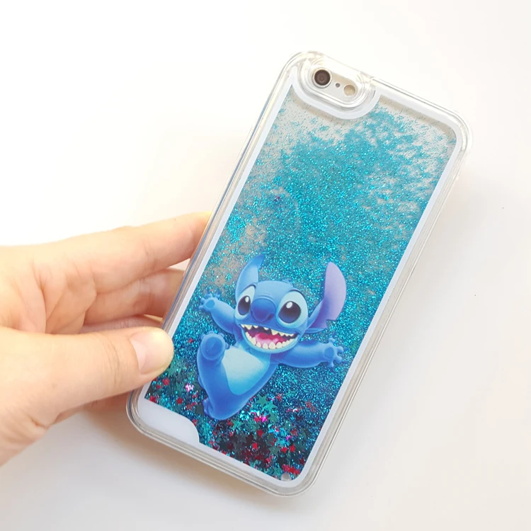 Непроницаемый для воды и жидкости чехол для iPhone 8 7 6s Plus Мультфильм Русалка Микки Ститч блестящая Звезда чехол для телефона для iPhone X XS Max XR 5 5S SE