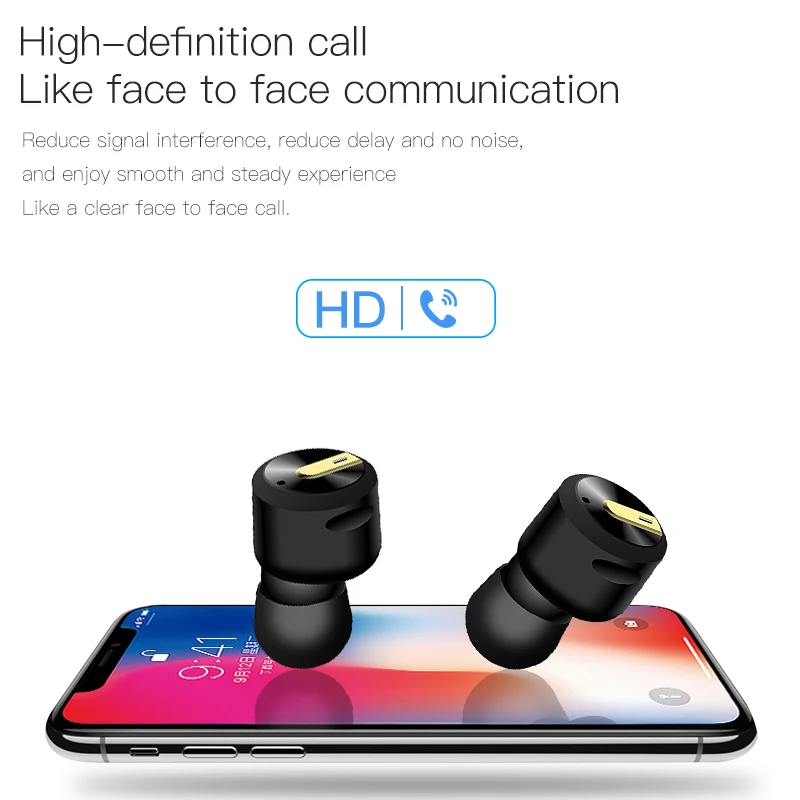 AABB-спортивные Bluetooth наушники Tws беспроводные наушники Bluetooth V5.0 гарнитура с шумоподавителем для Iphone Android Hifi головные уборы