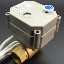 BSP 1/2 ''2-способ латунь DN15 воды электрический клапан с ручным управлением TF15-B2-B AC/DC9-24V 3 провода из Металла Шестерни высокое качество