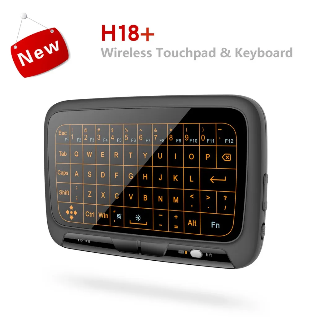 

Backlight Mini 2.4GHz Wireless Keyboard English Air Mouse with Touchpad Remote Control Android Smart TV For PC Laptop 502#3