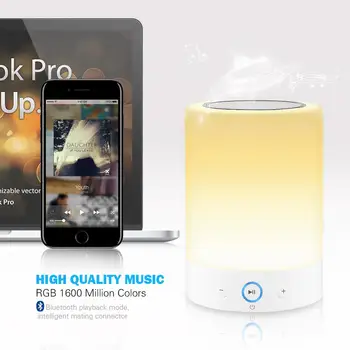 

L7 Bluetooth Speaker Lamp With Night Light Portable Wireless Speaker Touch Control Color Changing LED Table Lamp