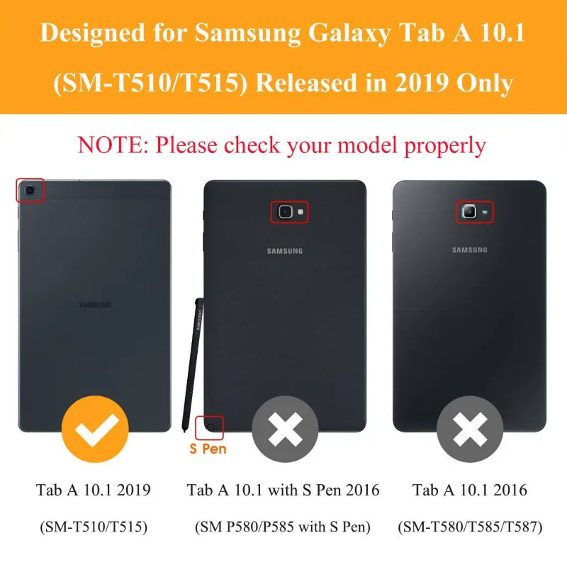 Чехол для samsung Galaxy Tab A 10,1 SM-T510 SM-T515 T510 T515 чехол-подставка для планшета Tab A 10,1 '' чехол+ стекло(не подарок