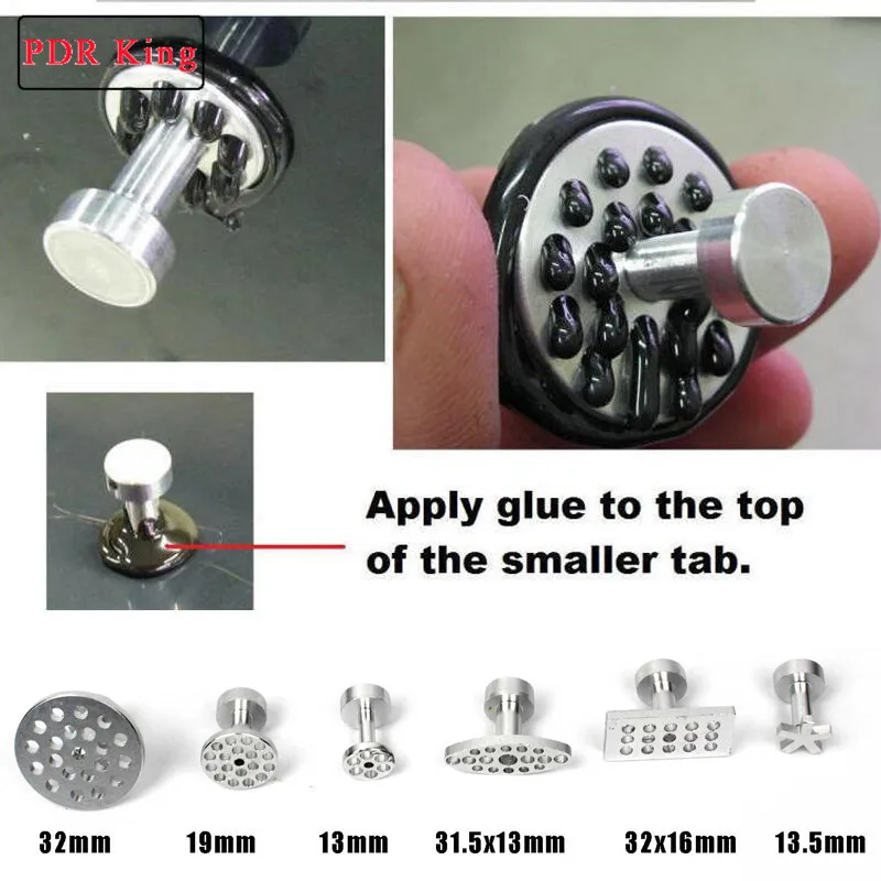 

Aluminum Body Paintless Dent Repair Tools PDR KING Glue Puller Tabs Removal Kits hail dent repair tools