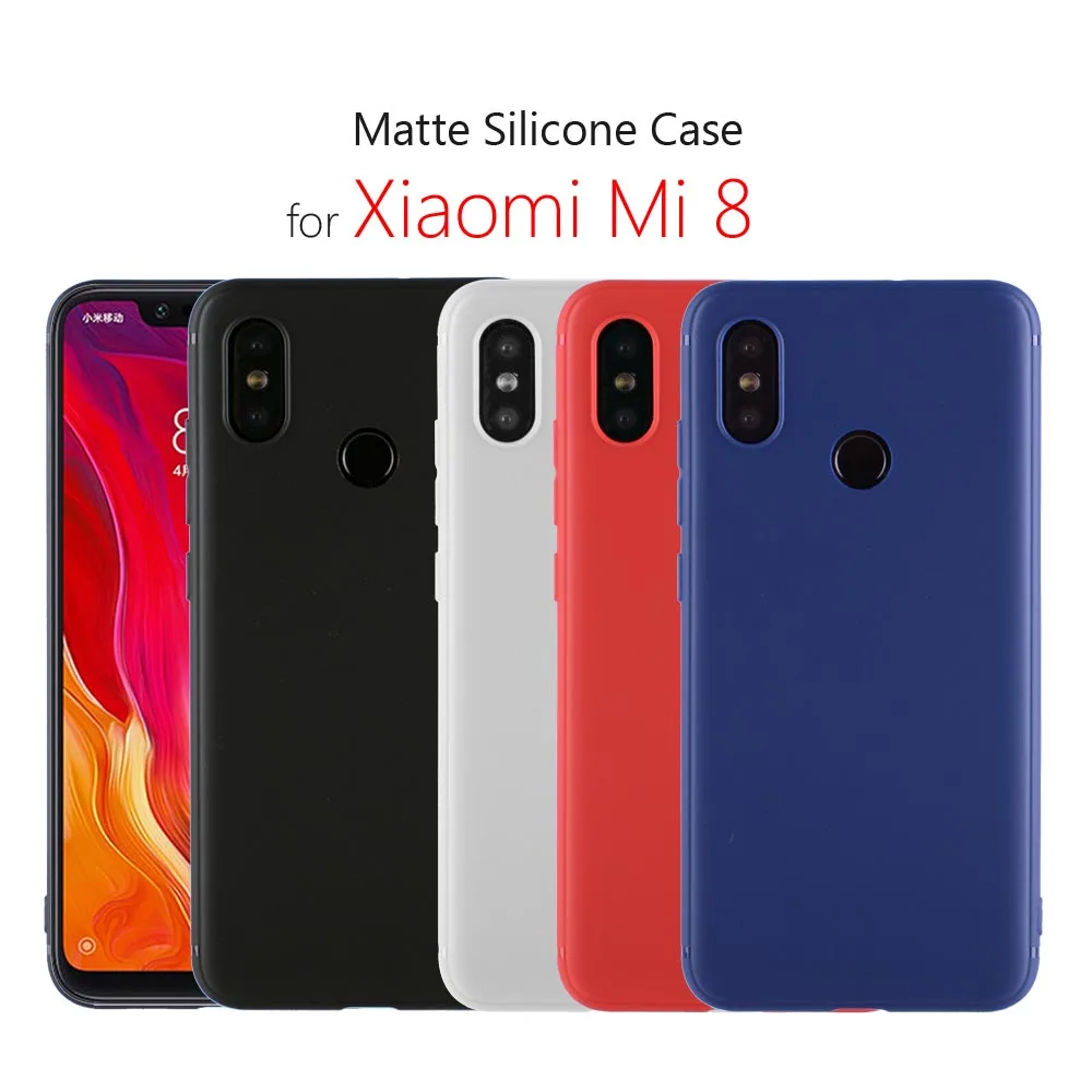 Чехол для Xiaomi mi 8 силиконовый чехол 6 21 дюйма мягкий из ТПУ mi8 на черный мобильный