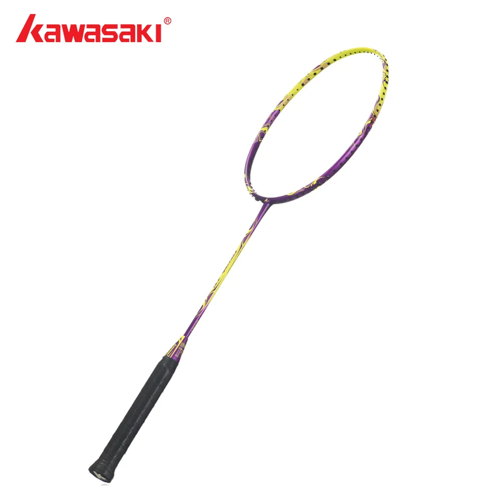 

Kawasaki Brand Original Badminton Racket 4U Ball Control Type Graphite Carbon Yellow Badminton Racquet for Beginners Firefox 370