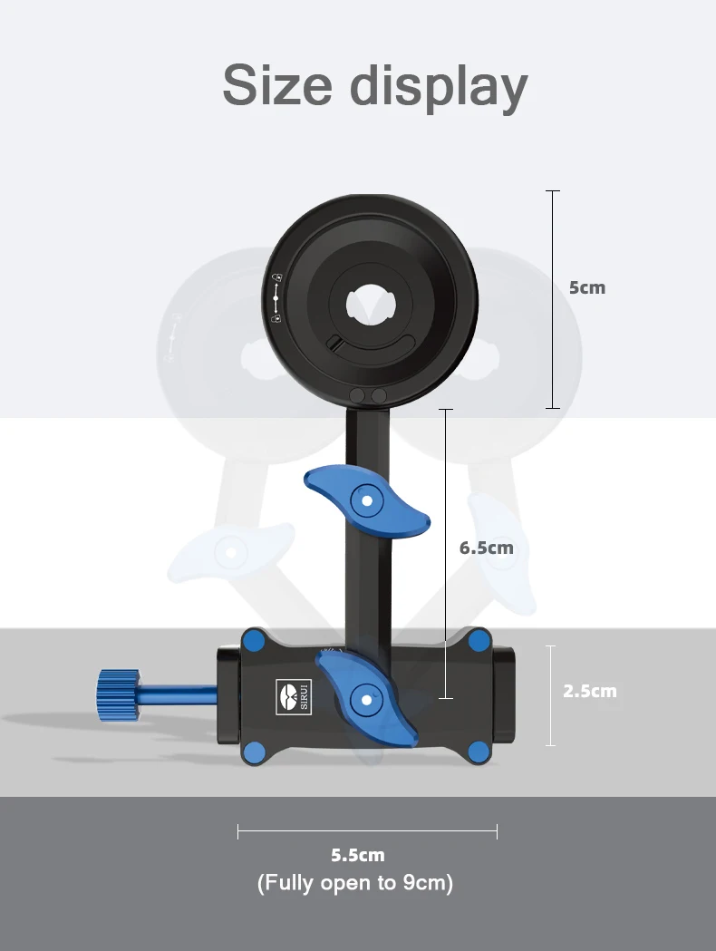 Портативный кронштейн для камеры Sirui mobile rabbit cage может быть прикреплен к штативу для большинства мобильных телефонов и всех объективов Sirui
