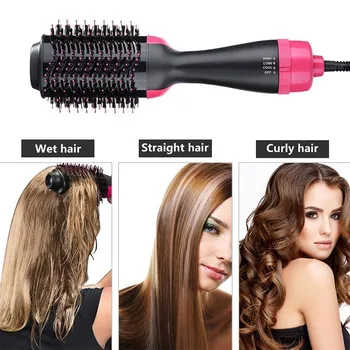 

Multifunctional 2 in1 Hair Dryer Volumizer Rotating Hair Brush Roller Rotate Styler Comb Styling Straightener Curling Party gift