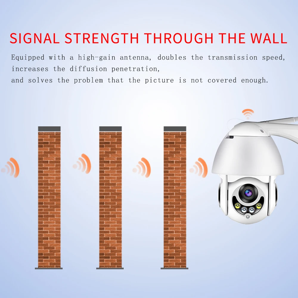 WIFI камера наружная HD 1080P 2MP IP беспроводная PTZ скоростная купольная CCTV безопасности