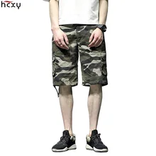 Бренд HCXY Новое поступление камуфляжные карго шорты мужские повседневные шорты мужские шорты с несколькими карманами прямого размера плюс 29-44