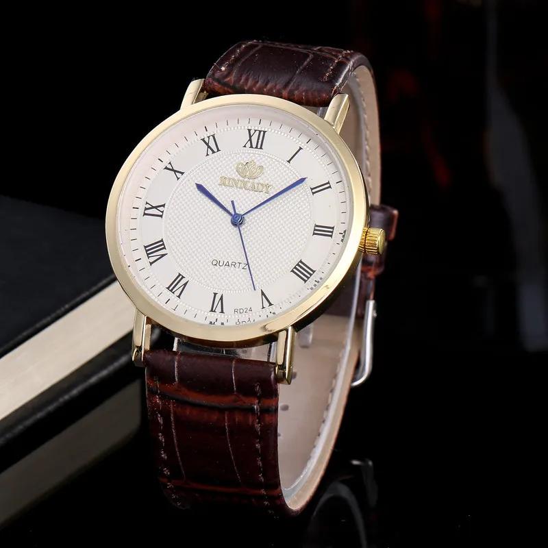 

Men Wrist Watches Quartz Analog Leather Roman Numerals Round man watches mens watch slim watch male