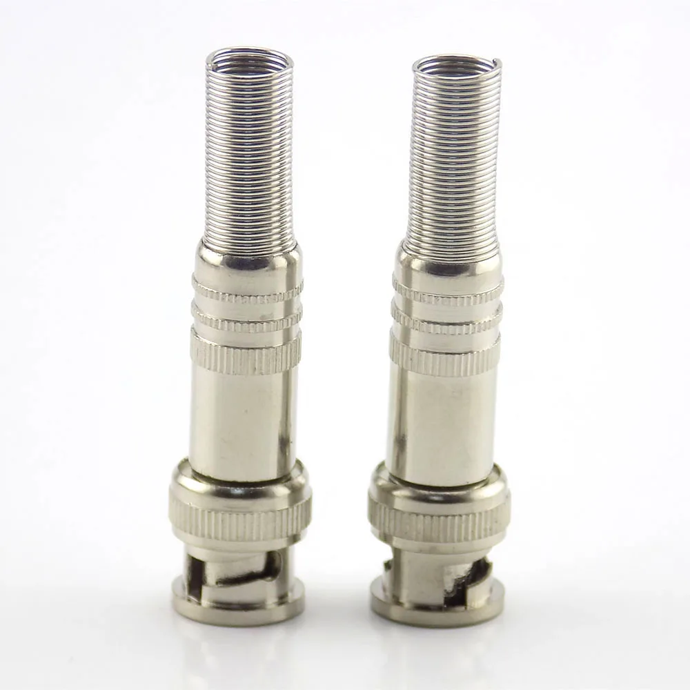 

100pcs Surveillance System BNC Connector Jack Coaxial RG59 Twist Spring Adapter Twist-on BNC Male Camera CCTV Accessories A7