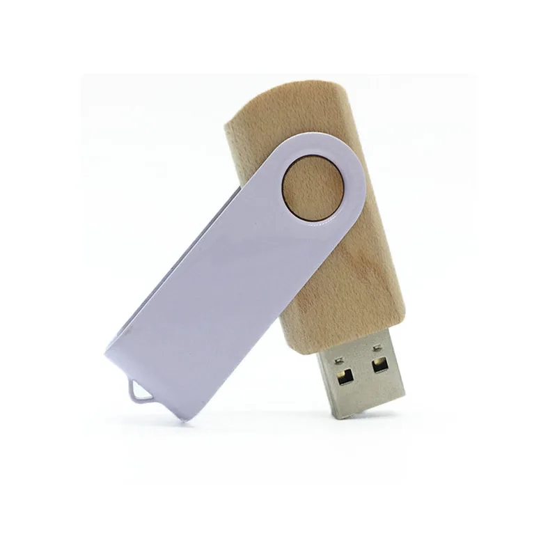 USB 2 0 металлическая вращающаяся флеш память 4 ГБ 8 16 32 64 креативная Деревянная