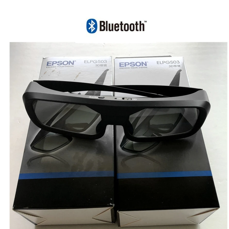 Лучшие активные 3d очки ELPGS03 с bluetooth затвором для 3D проекторов Epson домашнего