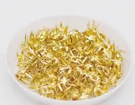 gold DIY кукла обувь, брюки, одежда, сумка украшения металлические украшения аксессуары красочная краска Мини звезды 5 мм клямерная Кнопка S014P - Цвет: gold