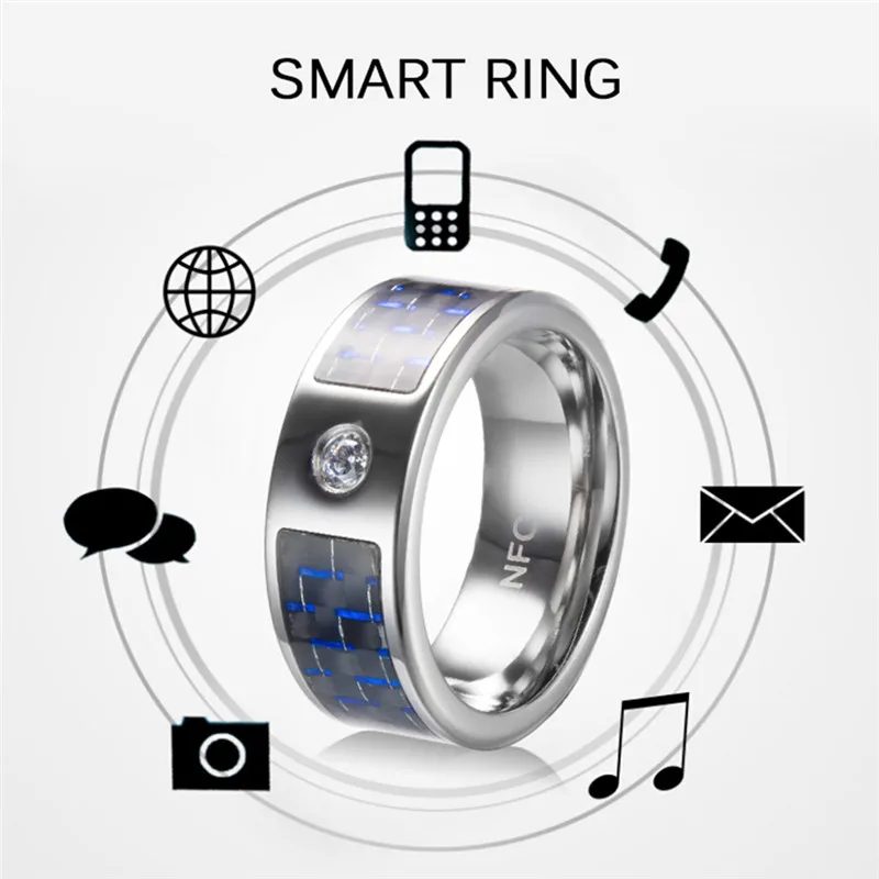 

Smart Ring Wear R3 R3F Timer2 Blue Carbon Fiber Technology Titanium Magic Finger NFC Ring For Android Windows NFC Mobile Phone